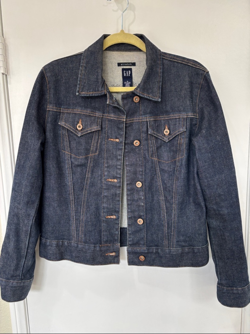 GAP Dark Indigo Denim Jacket with Copper Stitching
